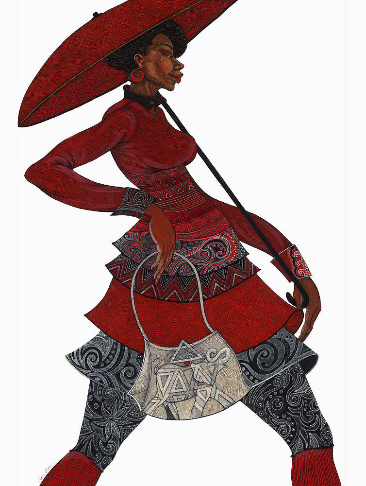 Detail of The Red Umbrella 2 by Charles A. Bibbs