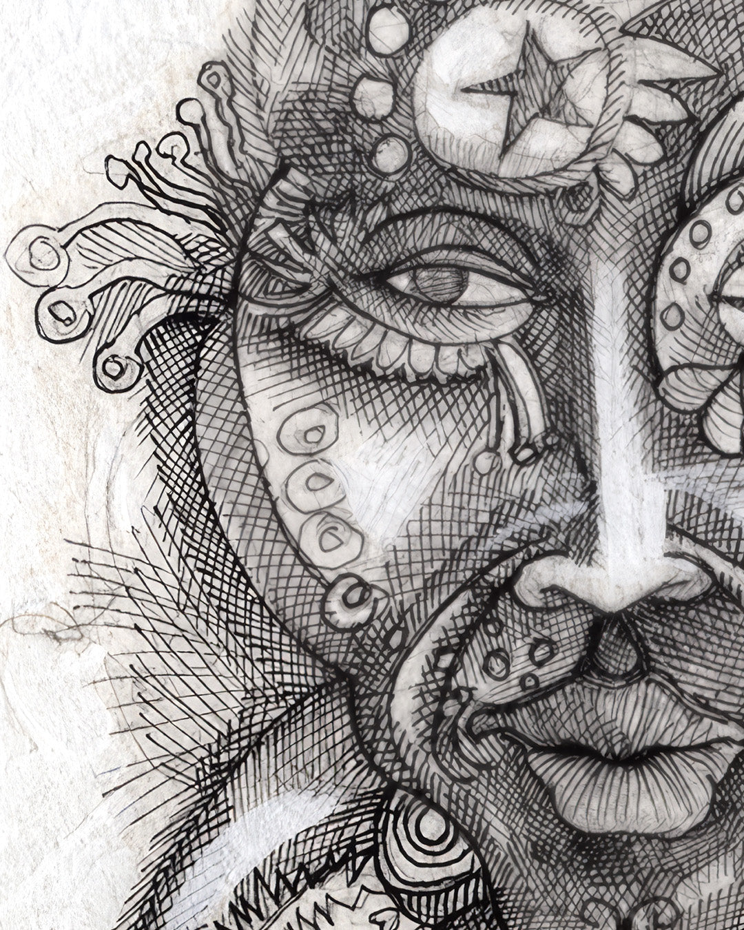 Fish Eyed Man by Charles A. Bibbs — Detail