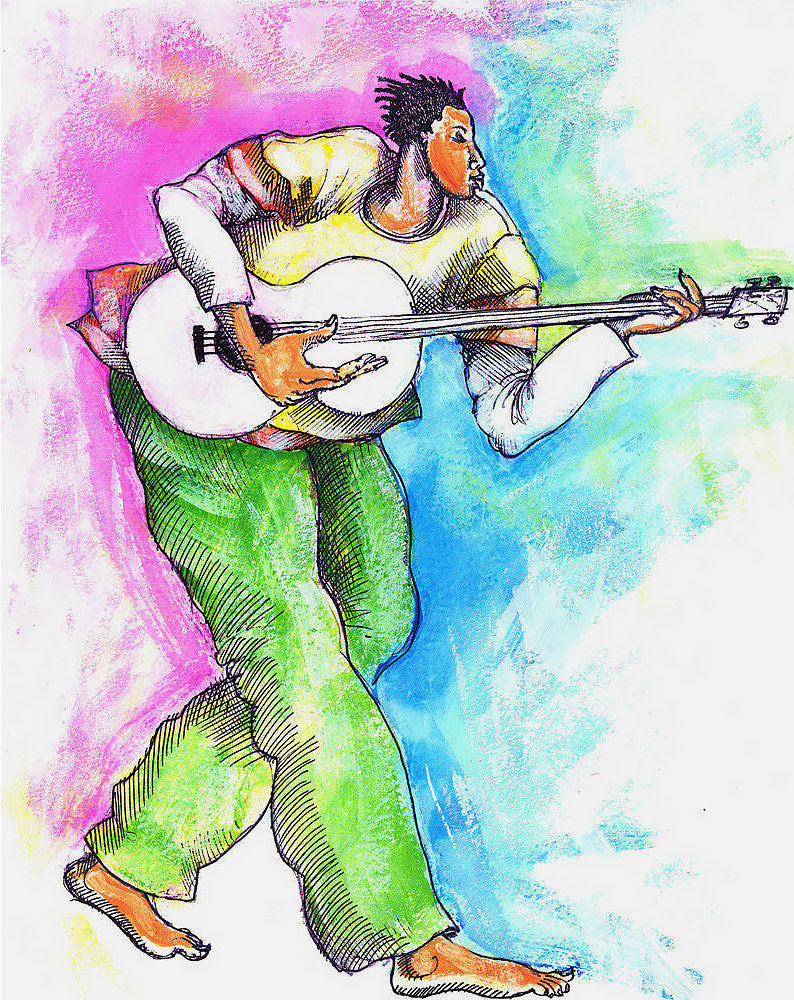 Detail of The Barefoot Player by Charles A. Bibbs