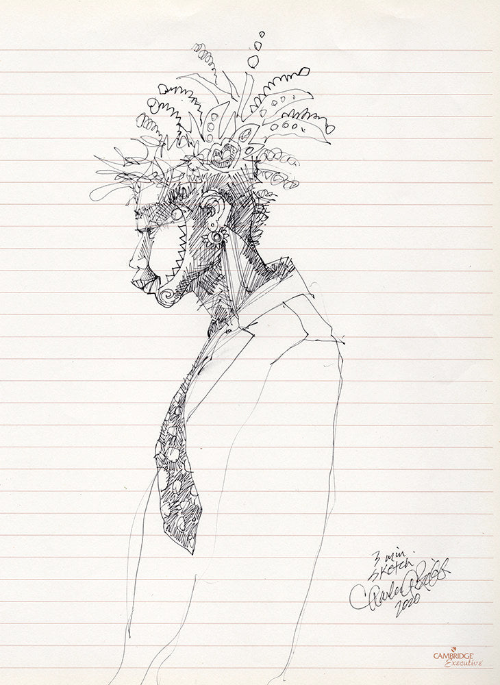 Detail of Line Drawing - 3 by Charles A. Bibbs