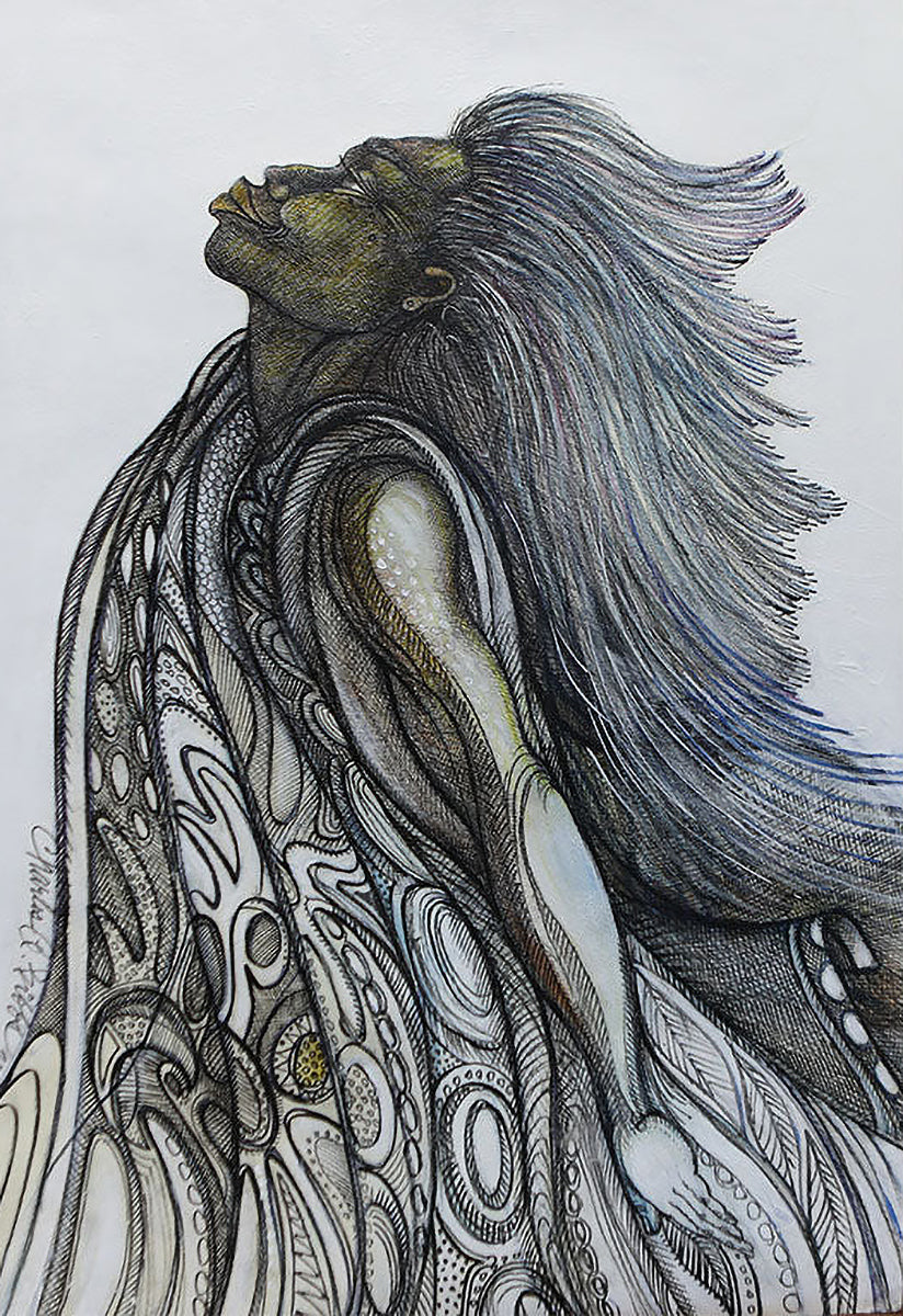 Detail of I Rise" Original by Charles A. Bibbs