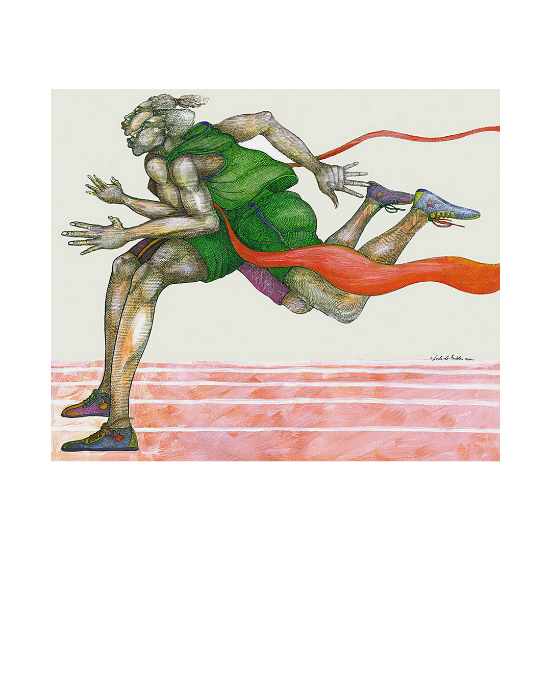 Swift Performance — original artwork by Charles A. Bibbs