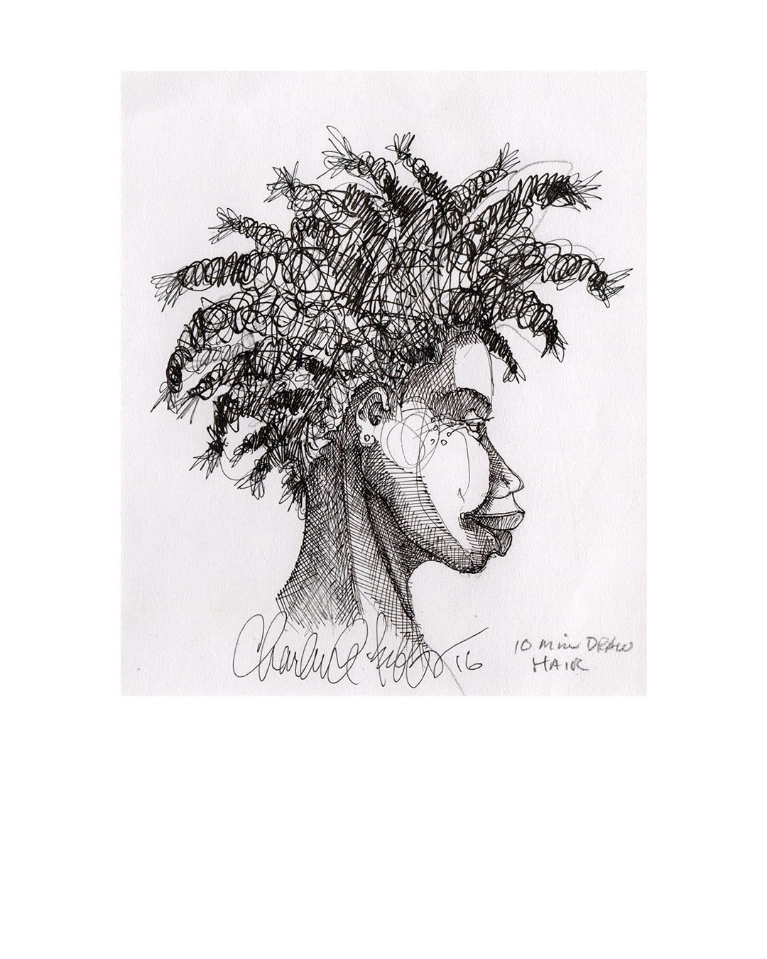 10 Min Drawing Hair by Charles A. Bibbs