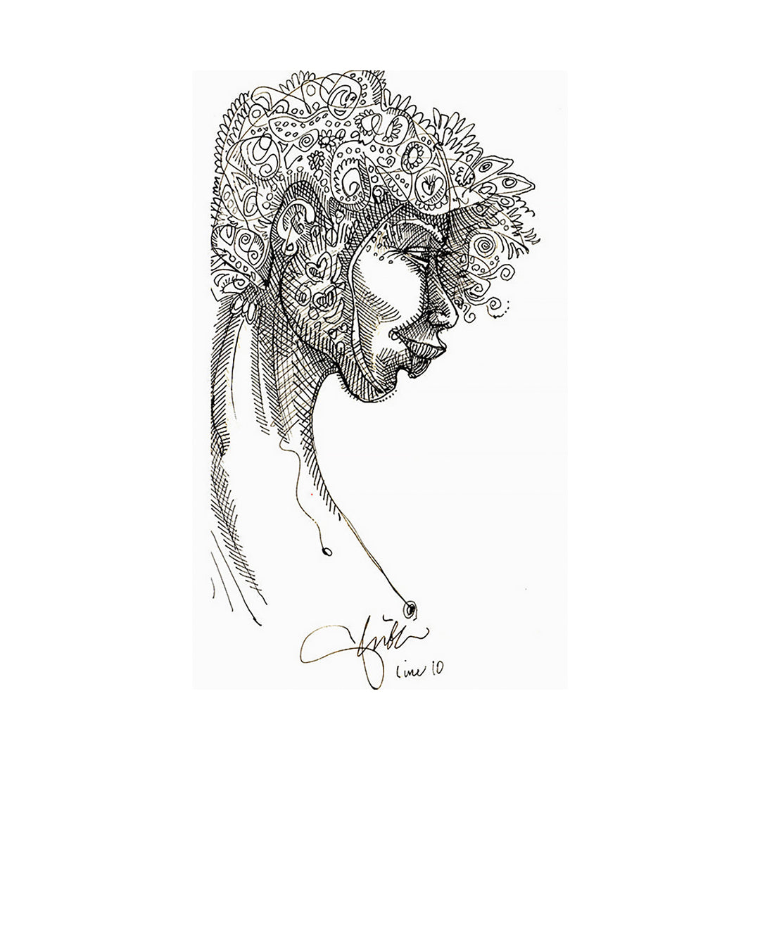 Line Composition #10 — original artwork by Charles A. Bibbs