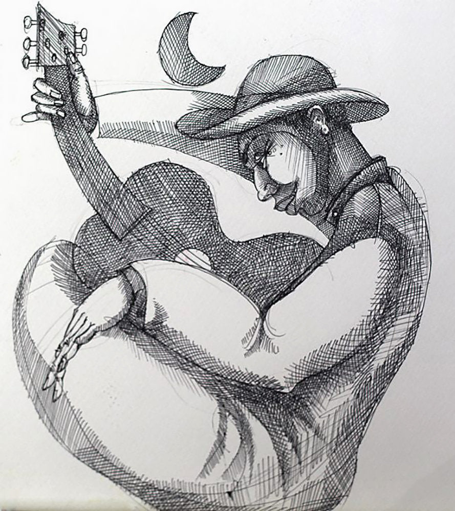 Detail of Playin Under The Moon by Charles A. Bibbs