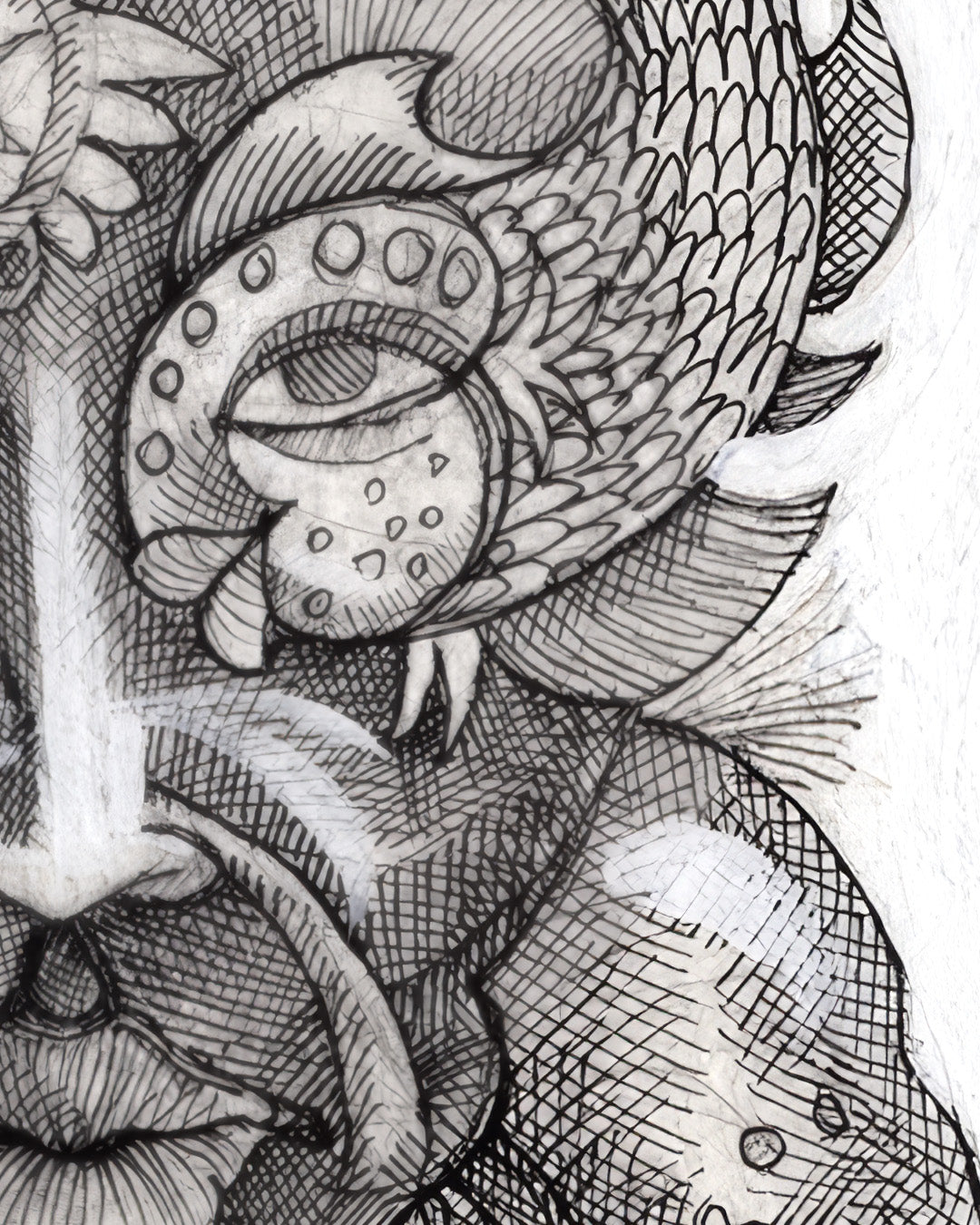 Fish Eyed Man by Charles A. Bibbs — Detail