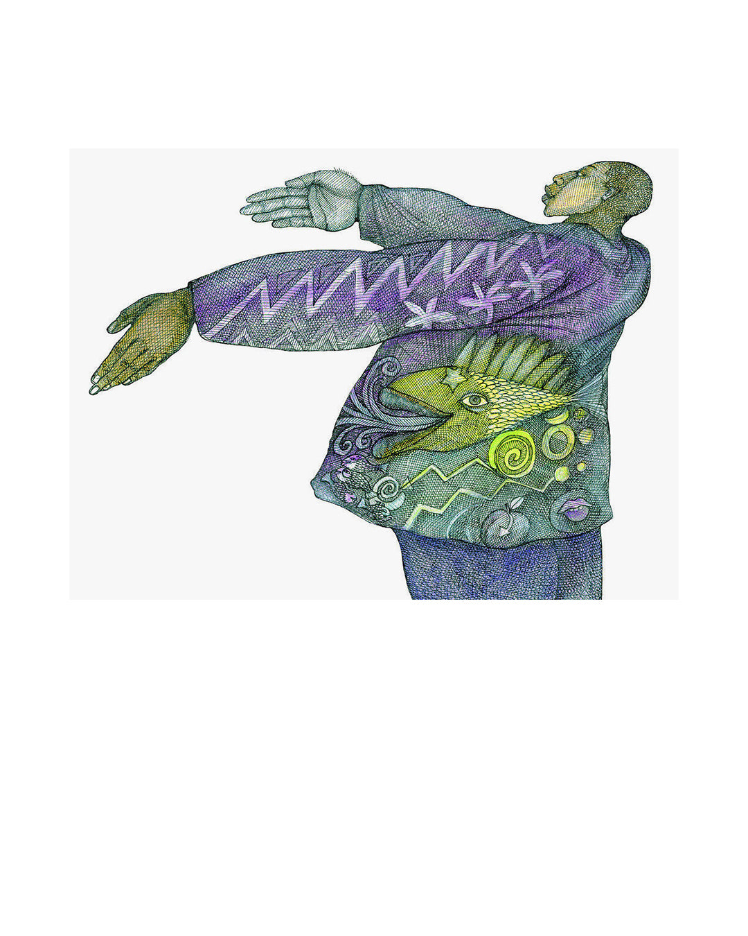 Arms Opened Wide — original artwork by Charles A. Bibbs