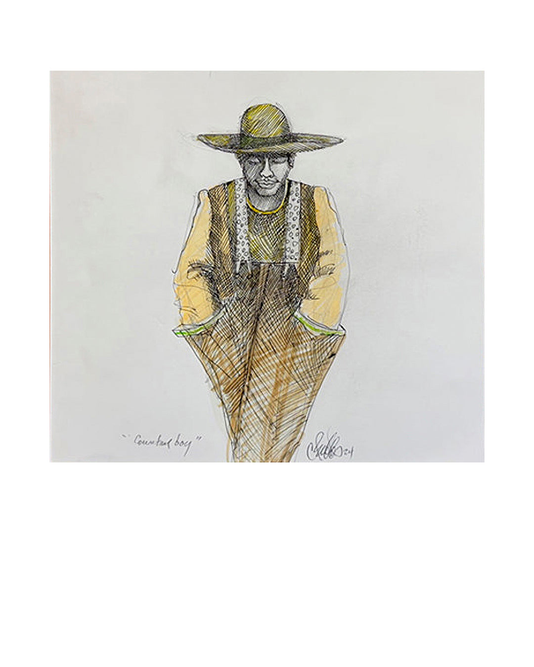 Country Boy — original artwork by Charles A. Bibbs