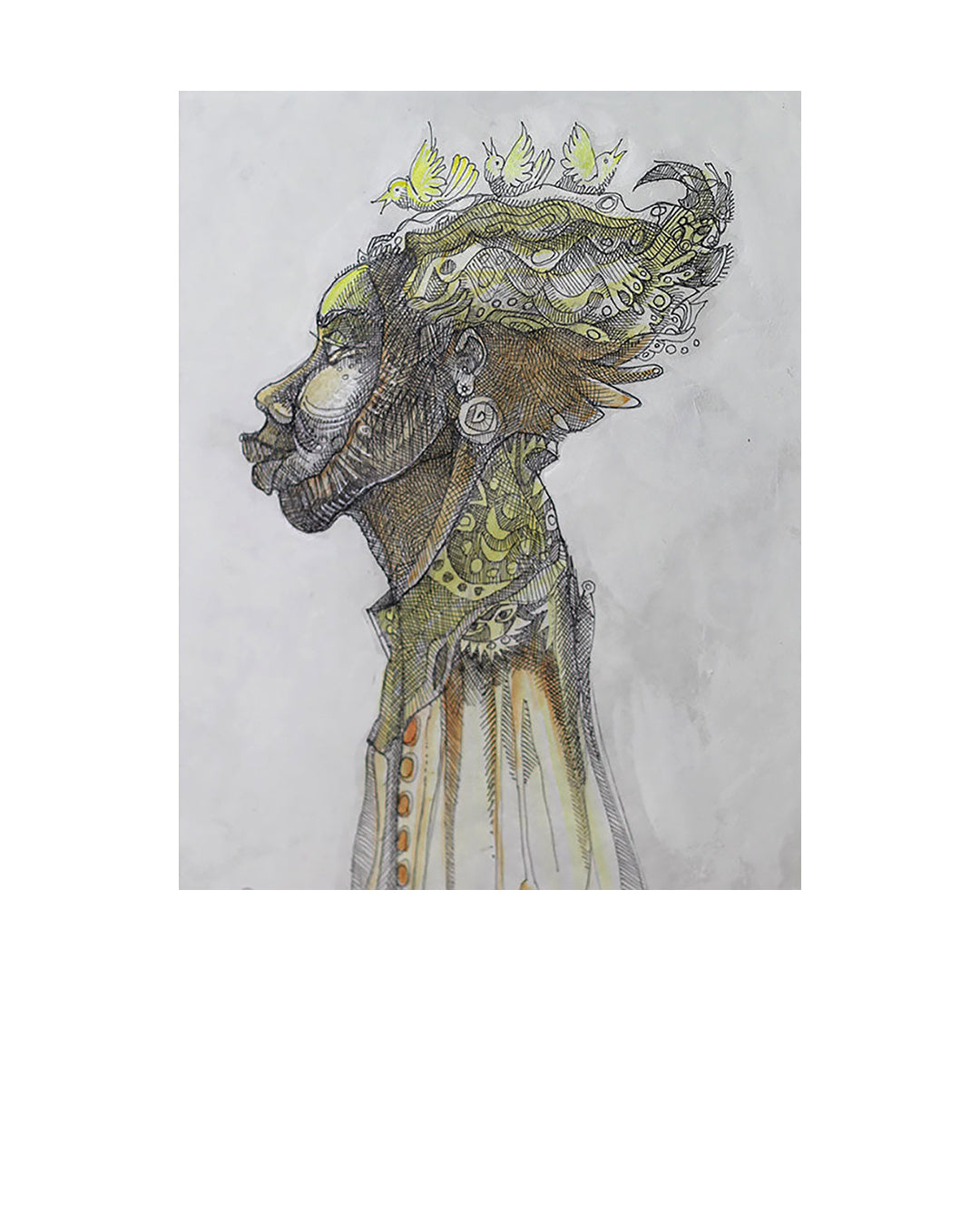 Bird Goddess — original artwork by Charles A. Bibbs