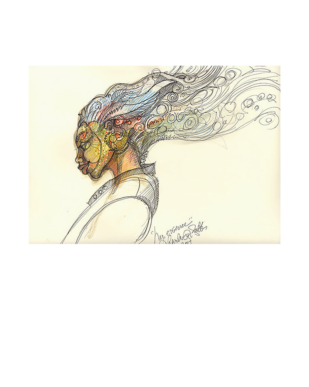 Her Essence — original artwork by Charles A. Bibbs