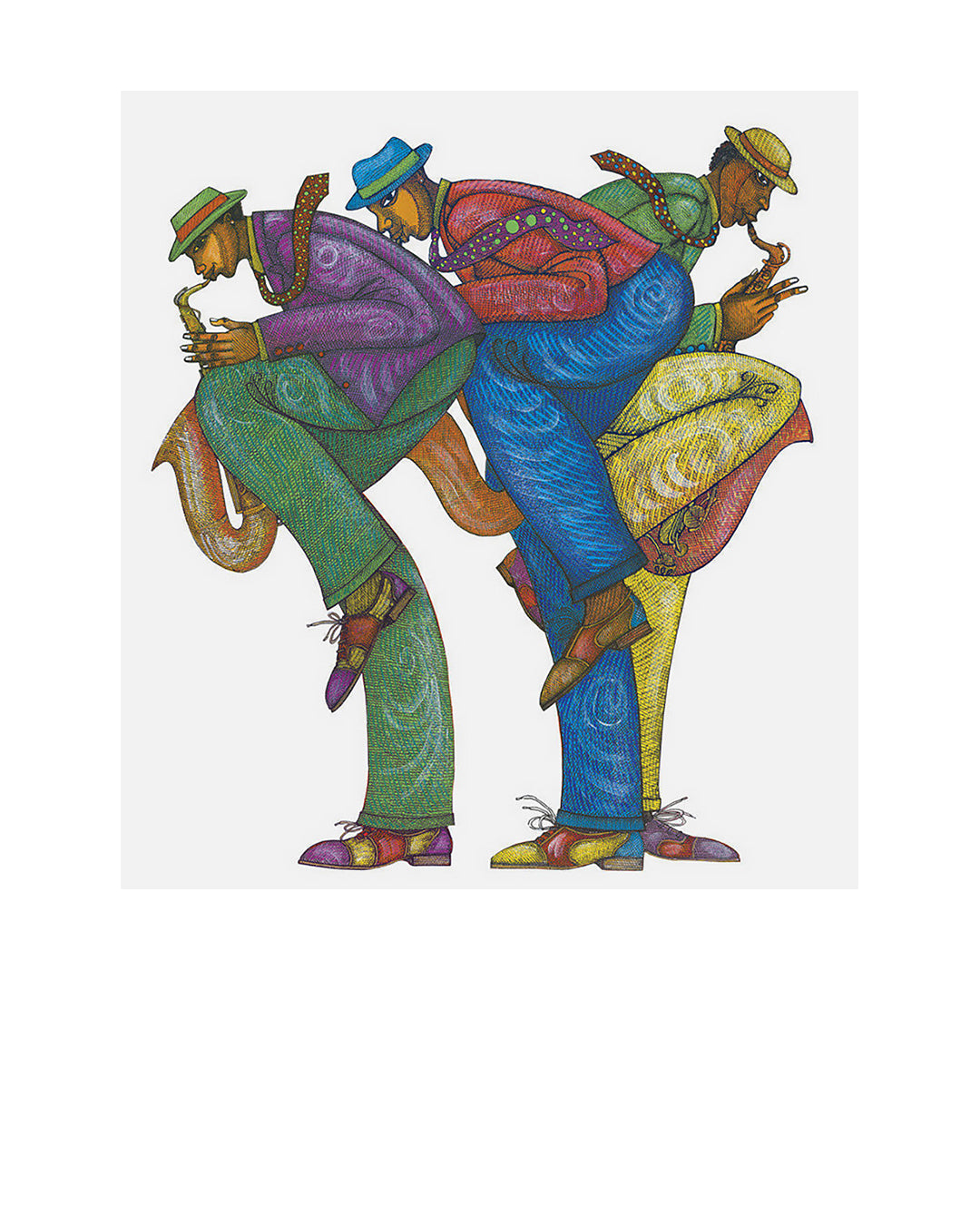 Kicking It — original artwork by Charles A. Bibbs