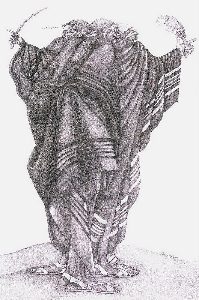 Detail of Cloaks Of The Herdsmen by Charles A. Bibbs