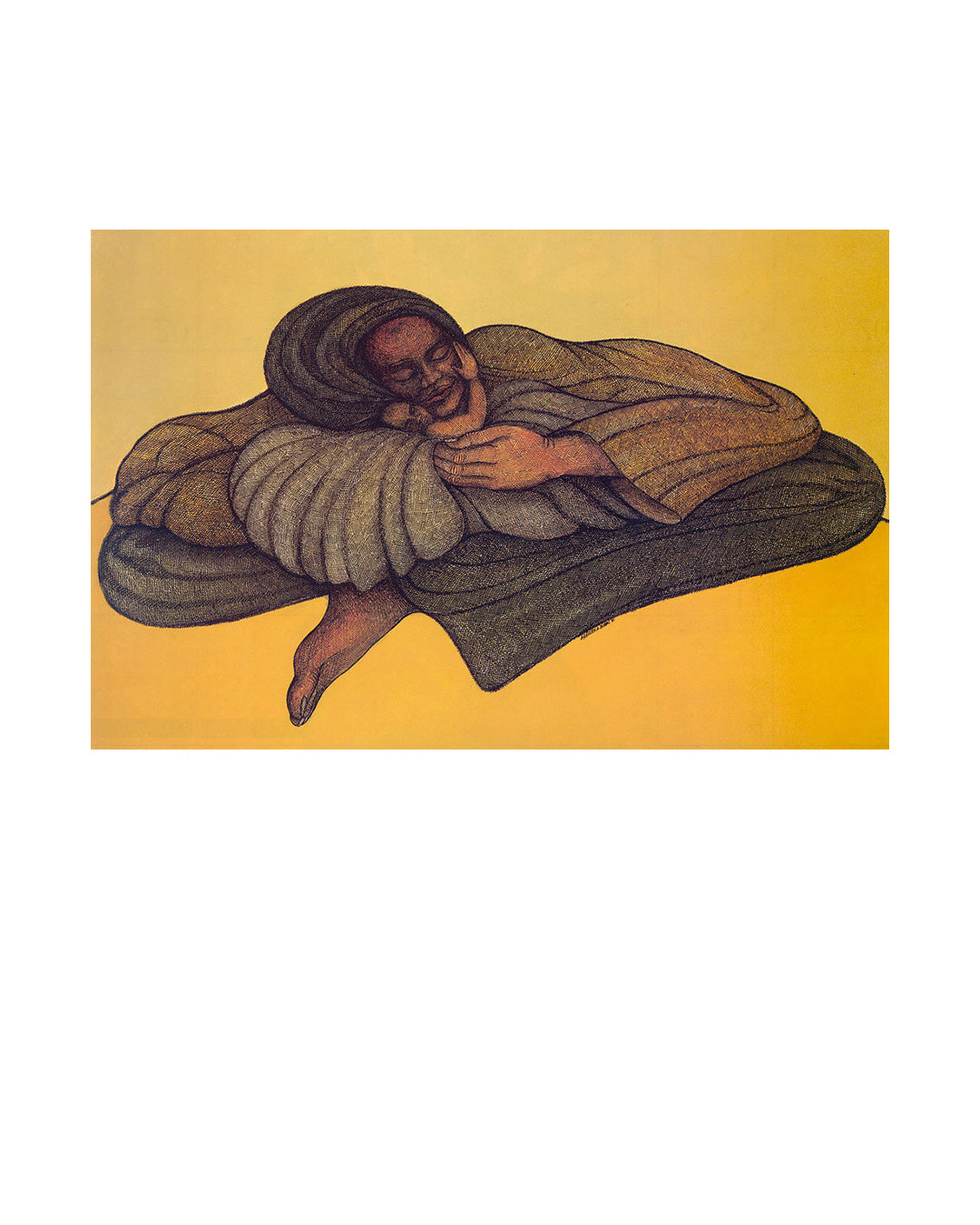 Mother and Child — original artwork by Charles A. Bibbs