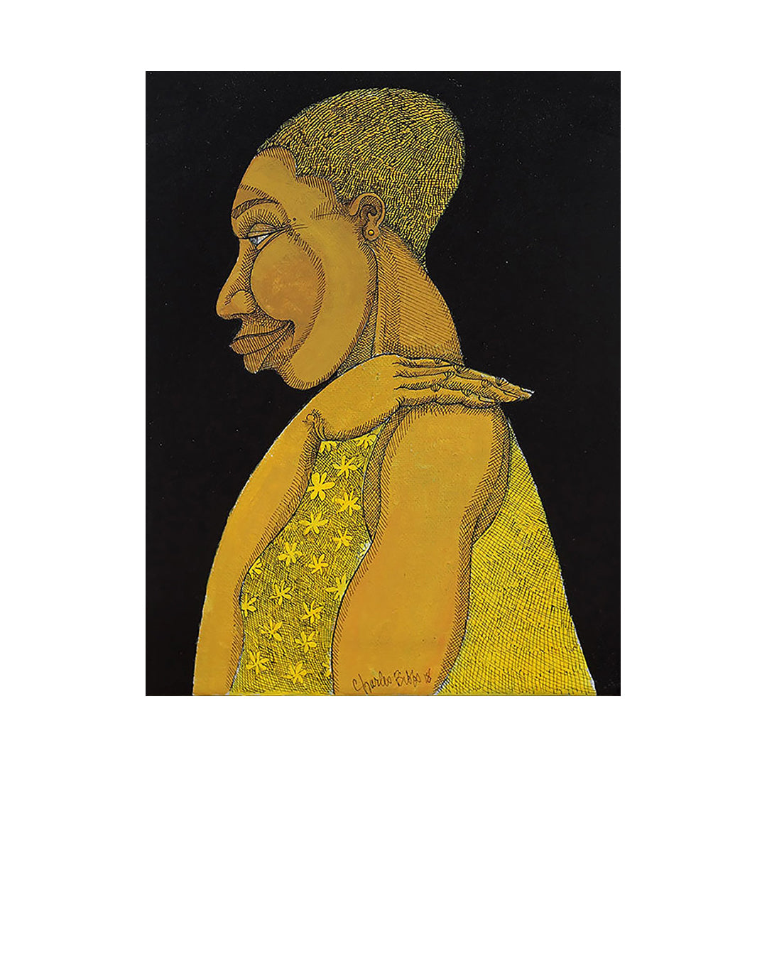 Golden Lady — original artwork by Charles A. Bibbs