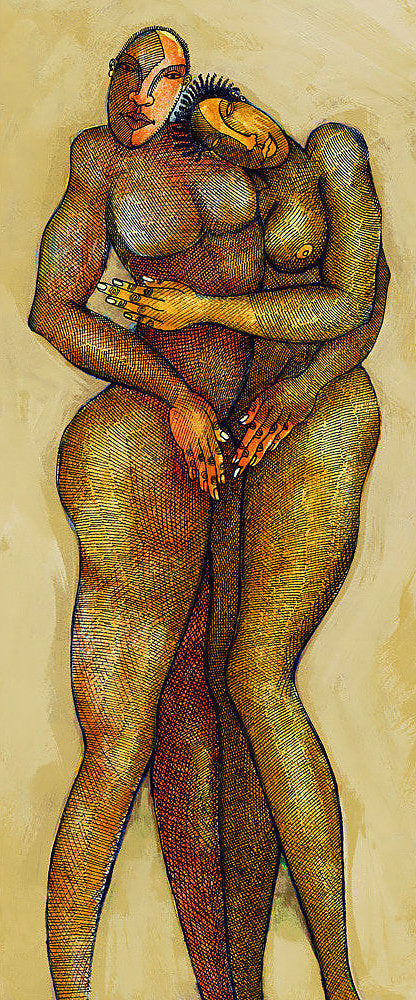 Detail of Bronze Lover by Charles A. Bibbs
