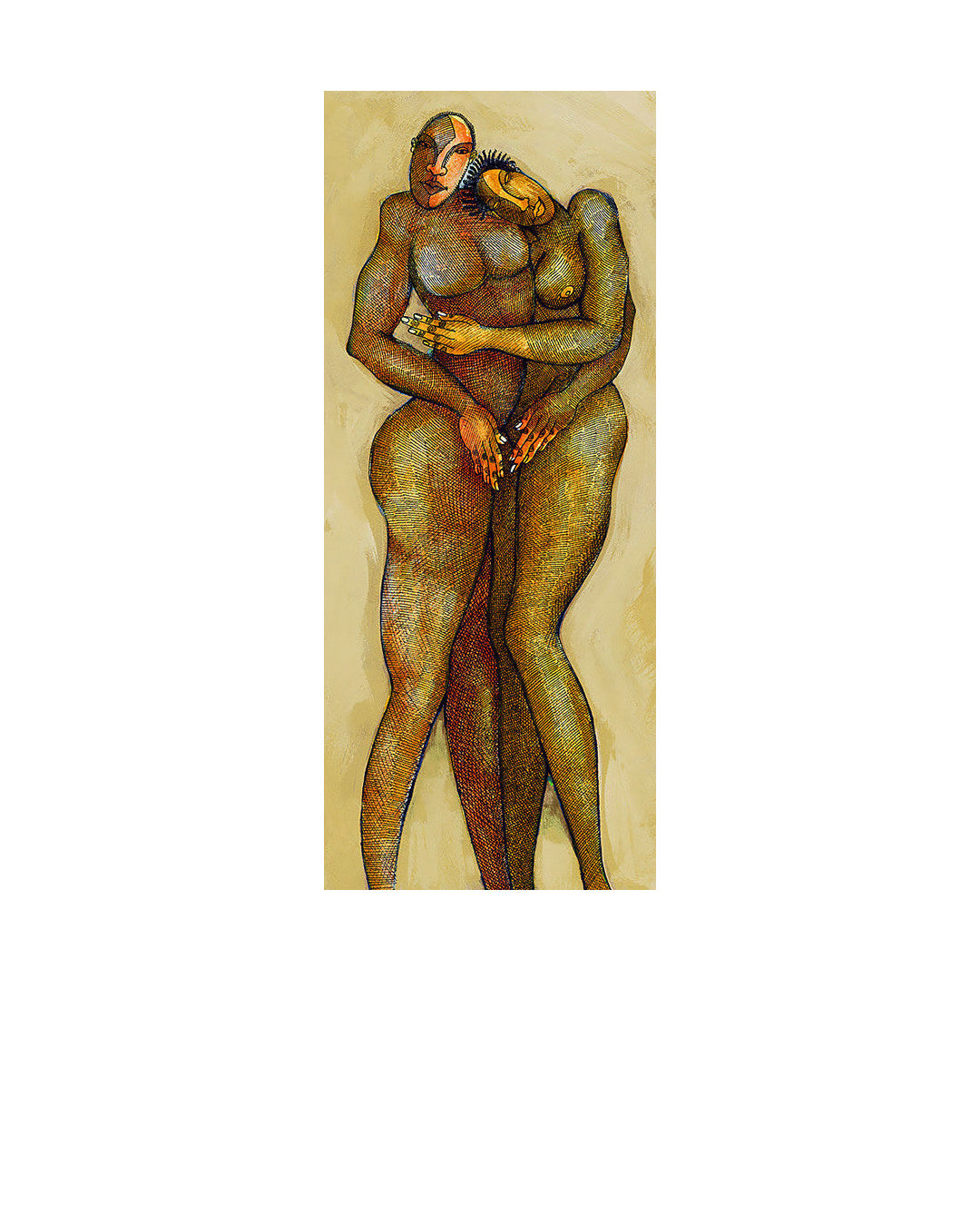 Bronze Lover — original artwork by Charles A. Bibbs