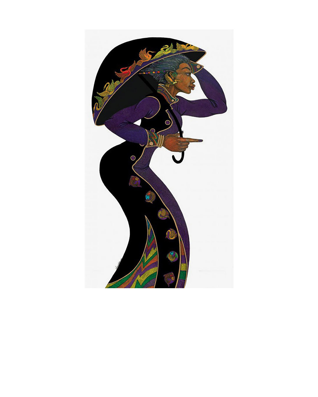 The Black Umbrella — original artwork by Charles A. Bibbs