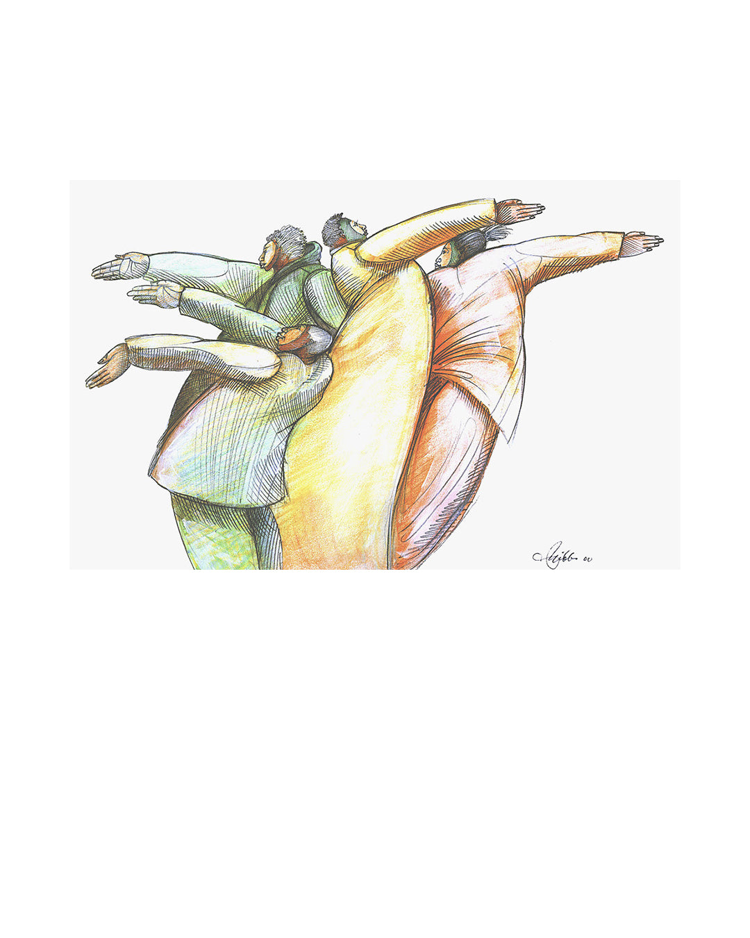 Giving Hands 2 — original artwork by Charles A. Bibbs