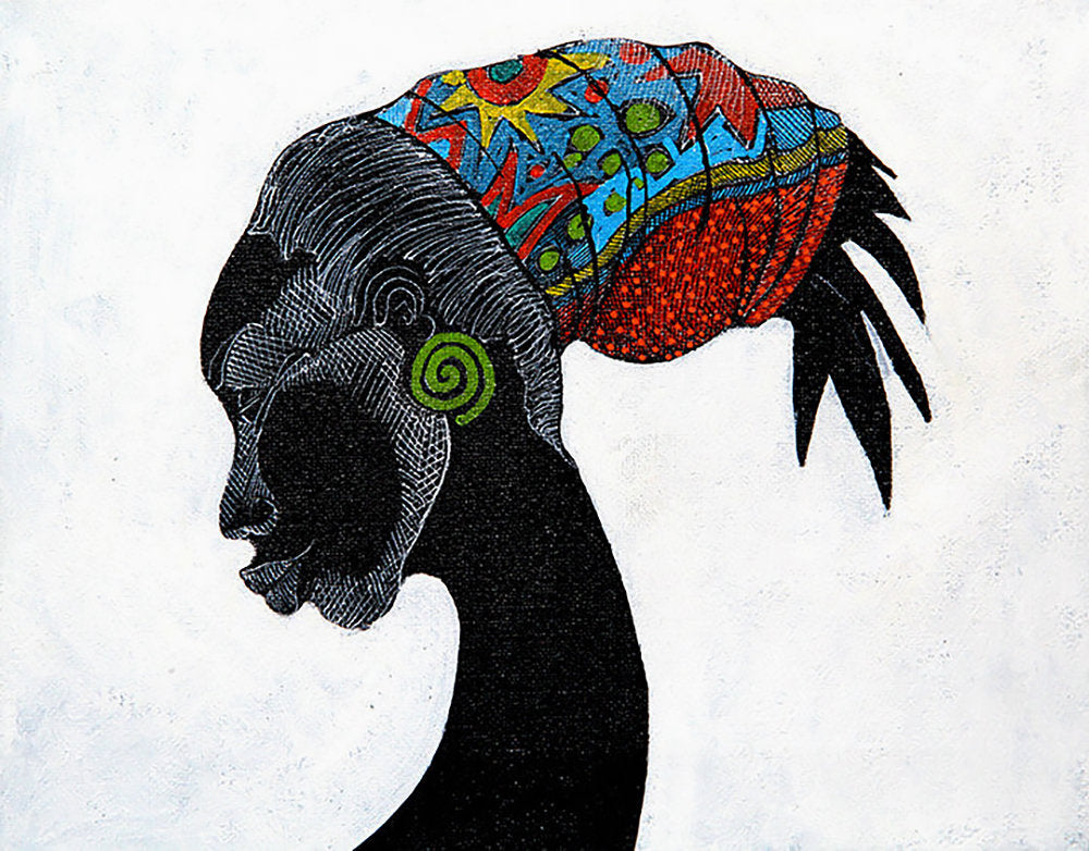 Detail of The Green Earring II by Charles A. Bibbs