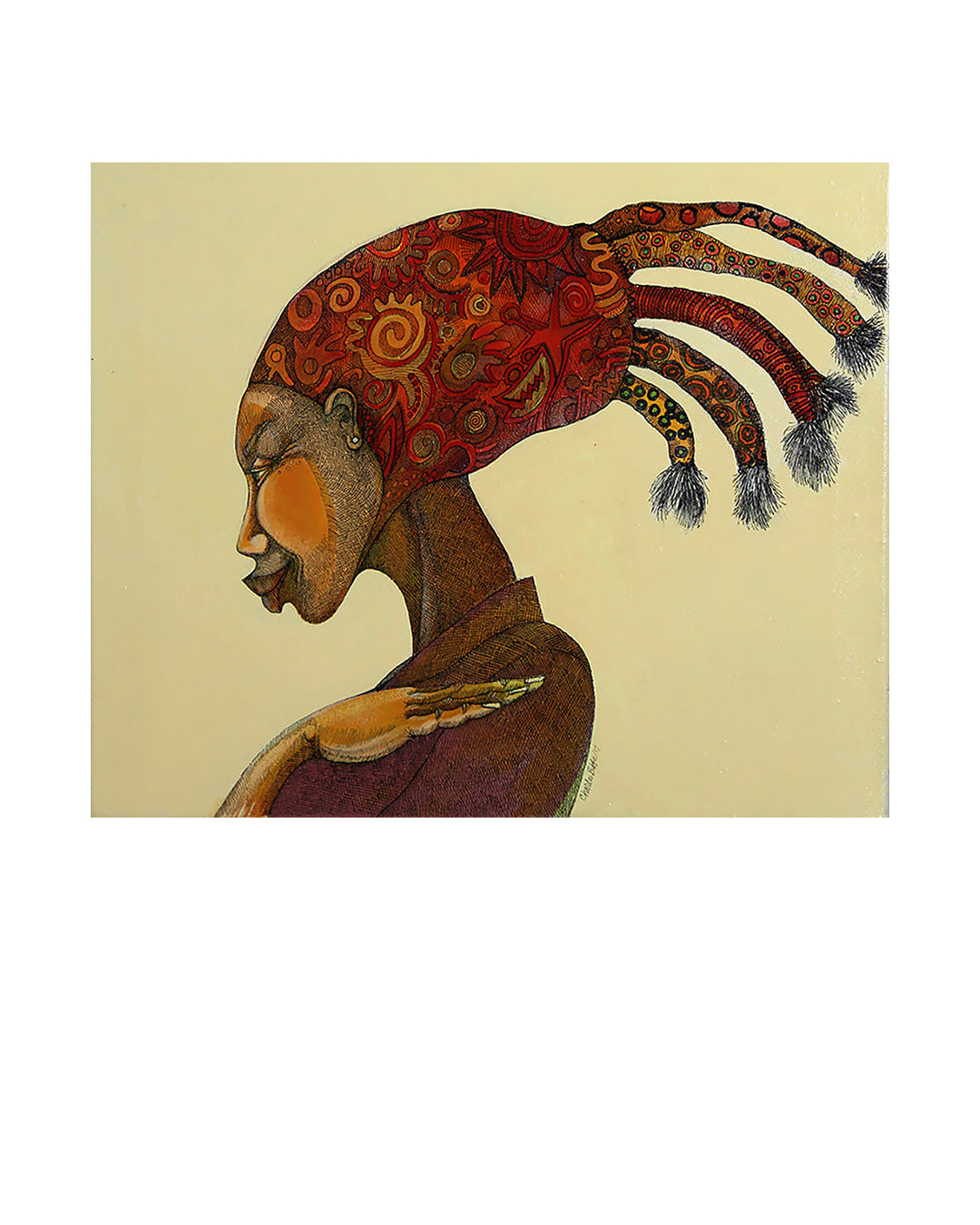Hair Adornment Series 2 — original artwork by Charles A. Bibbs