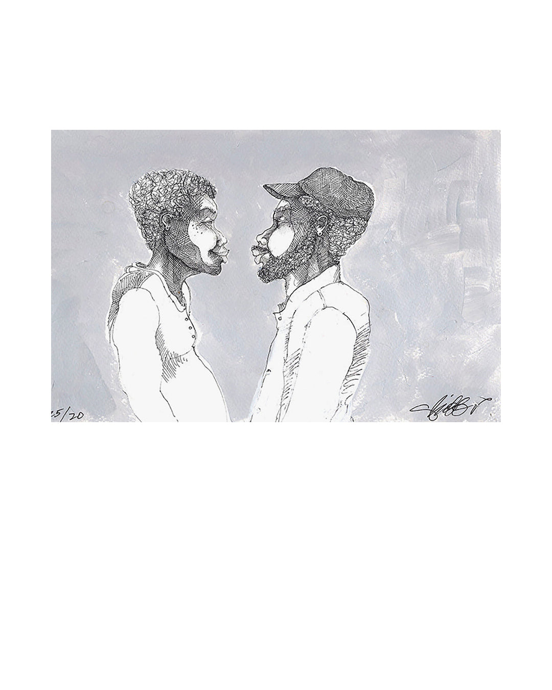 The Stare — original artwork by Charles A. Bibbs