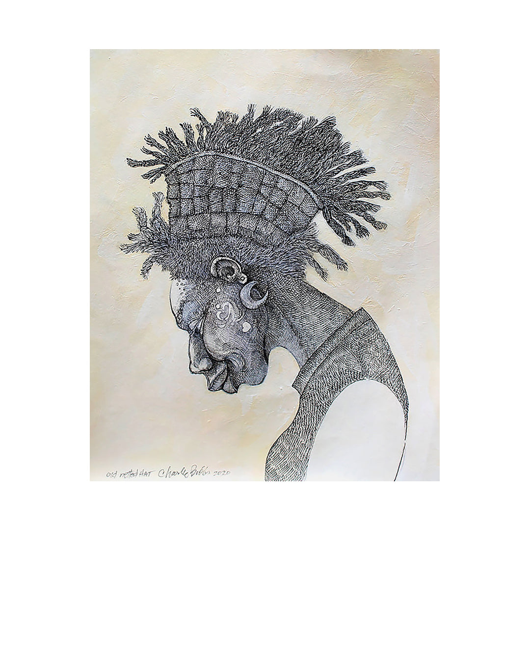 Old Netted Hat — original artwork by Charles A. Bibbs