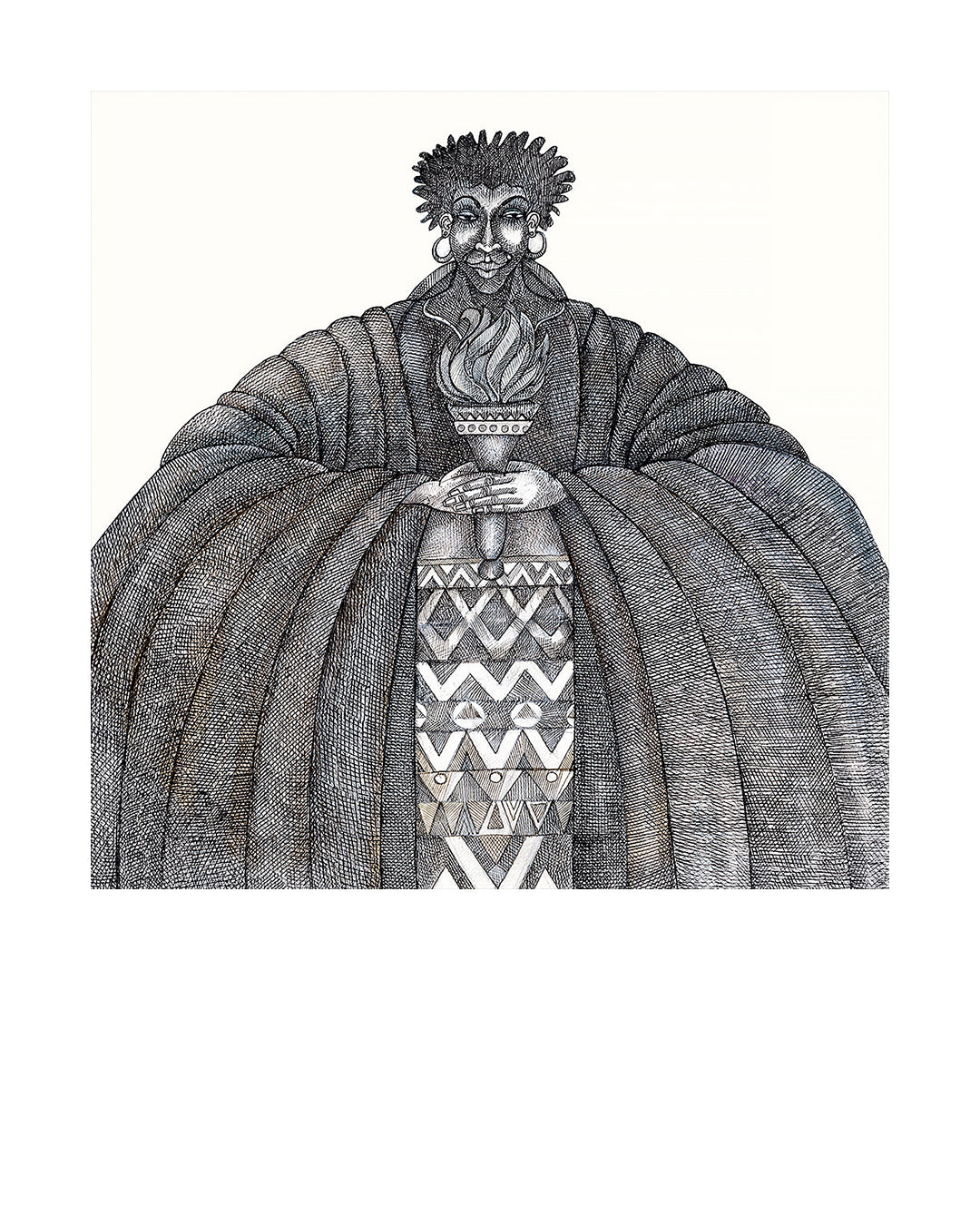 She Lights The Way — original artwork by Charles A. Bibbs