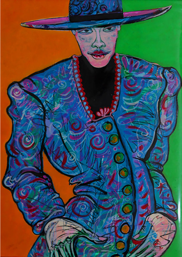Detail of Big Blue Hat by Charles A. Bibbs