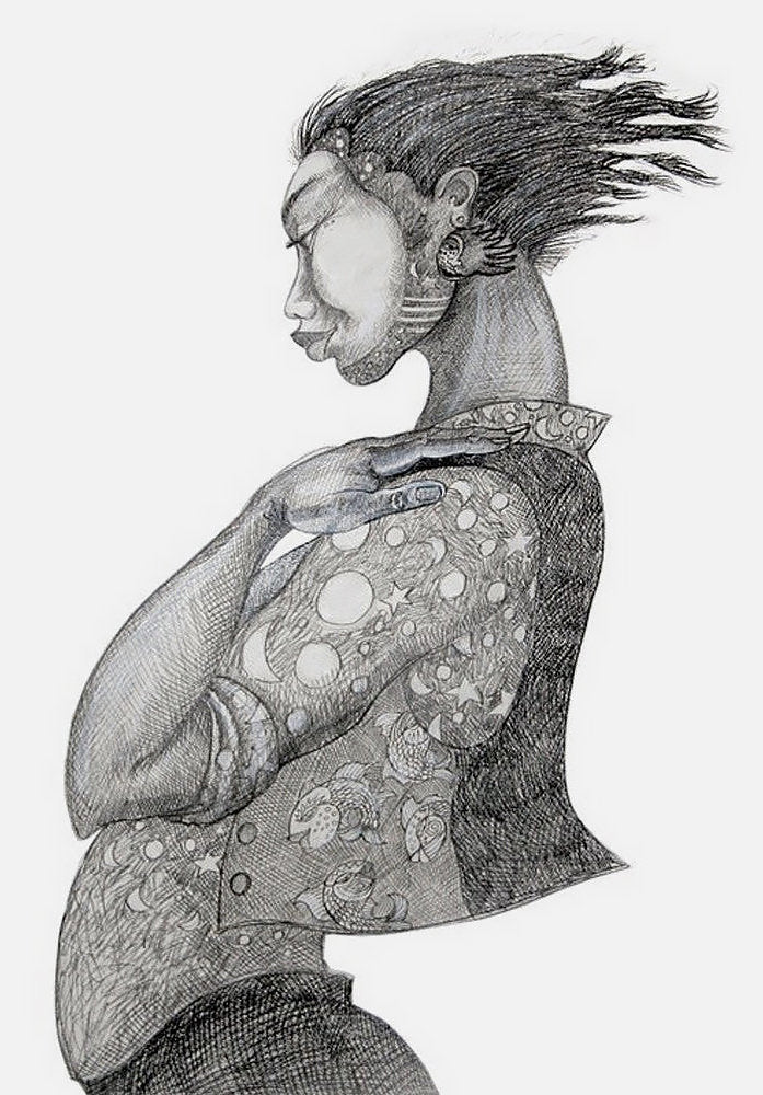 Detail of Mystic Girl by Charles A. Bibbs