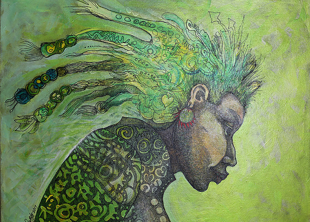 Detail of I Dream In Green by Charles A. Bibbs