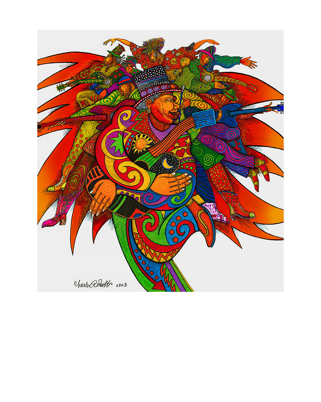 Funk Explosion II (2024) - Charles Bibbs Fine Art Original — original artwork by Charles A. Bibbs
