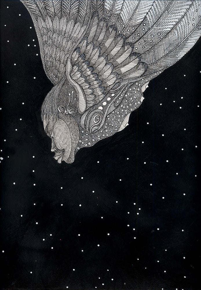 Detail of Descending Angel by Charles A. Bibbs