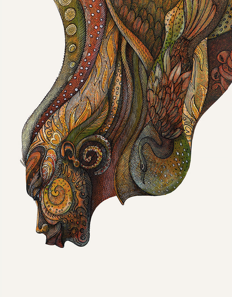 Detail of Flight Of A Spirit by Charles A. Bibbs