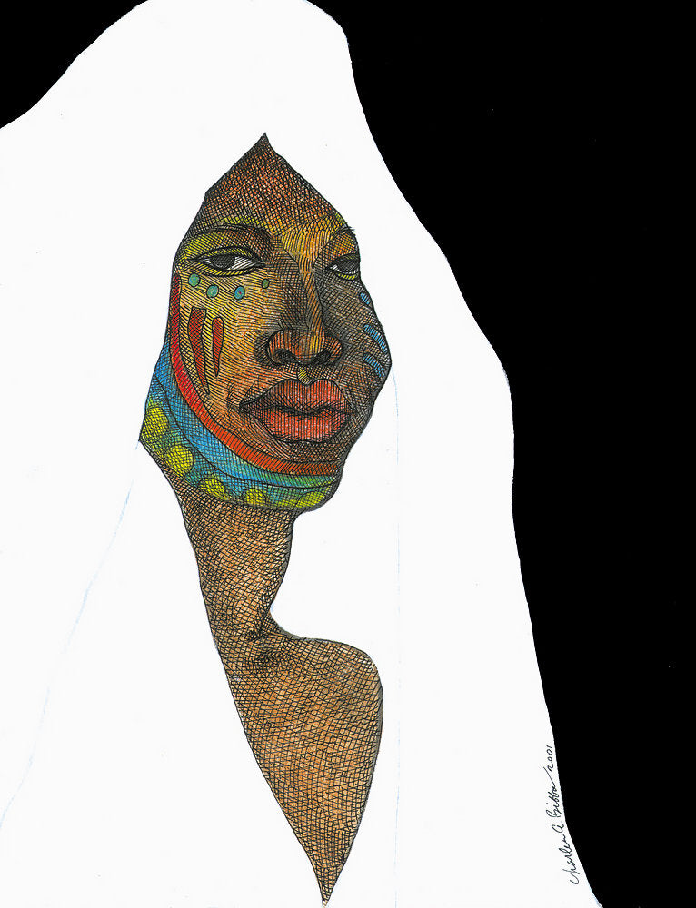 Detail of She Warrior #2 by Charles A. Bibbs