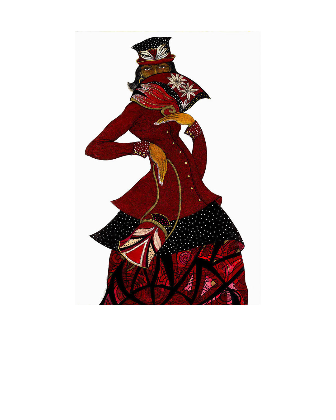 Sister In Red — original artwork by Charles A. Bibbs